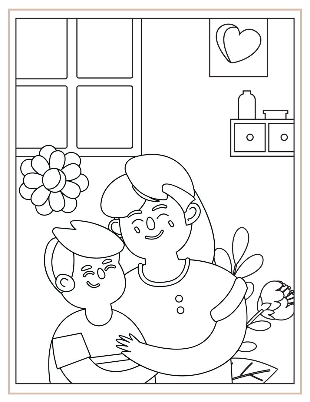 Emadepäeva värvimislehed (60 lk, prinditav PDF)