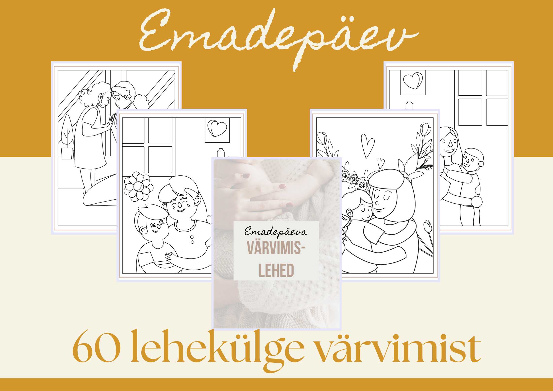 Emadepäeva värvimislehed (60 lk, prinditav PDF)